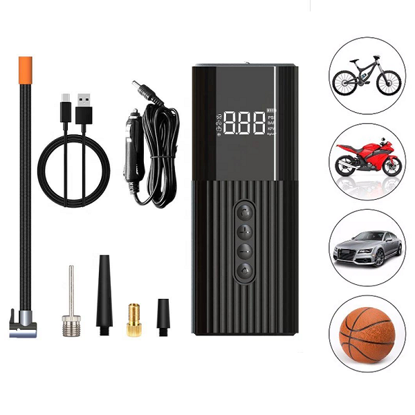 Mini Compresseur D'air , Gonfleur De Pneu Portable Rechargeable Sans Fil