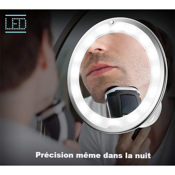 Miroir Maquillage Agrandisseur (X 10) Loupe, Rotatif 360° Miroir Maquillage Agrandisseur (X 10) Loupe, Rotatif 360°