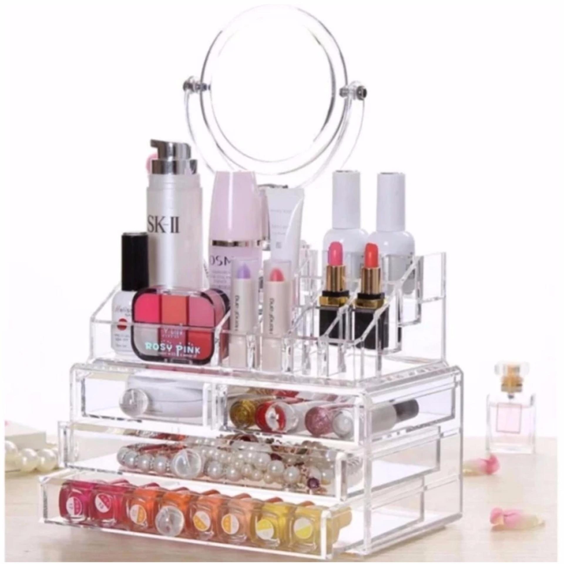 alt Boite De Rangement Maquillage Et Accessoires Avec miroir