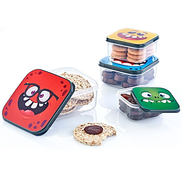 Pack Porte Goûter Scolaire : 4 Boites à Repas Carrées De Différentes Tailles + Gourde Pack Porte Goûter Scolaire : 4 Boites à Repas Carrées De Différentes Tailles + Gourde