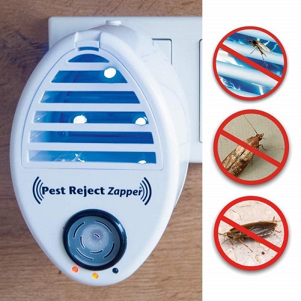 Prise Répulsif  Anti Rongeurs et Insectes Avec technologie électromagnétique, ultrasons et lumière ultraviolette