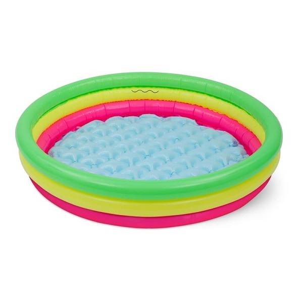 Piscine Gonflable Enfants 1.02m * H 25 cm 3 anneaux avec un sol gonflable