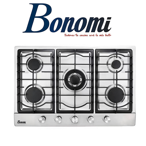 Plaque De Cuisson Encastrable En Inox 5 Feux , 76 *51 cm