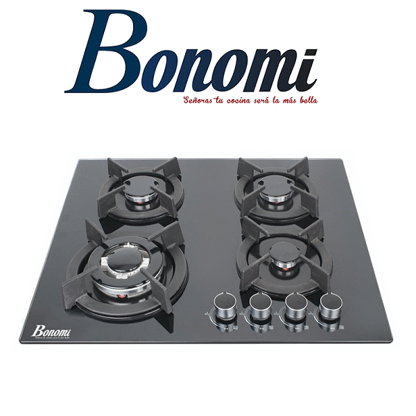 Plaque De Cuisson Gaz En Verre Trempé 4 Feux , 60 * 52 cm