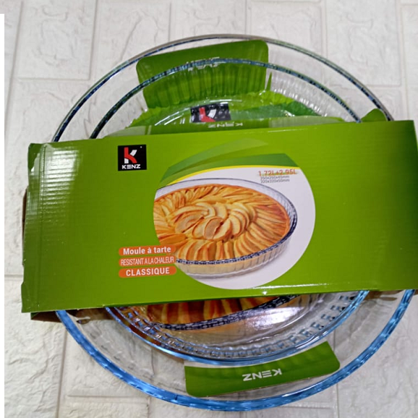 Set De 2 Plats A Four , Moule à tarte En Verre