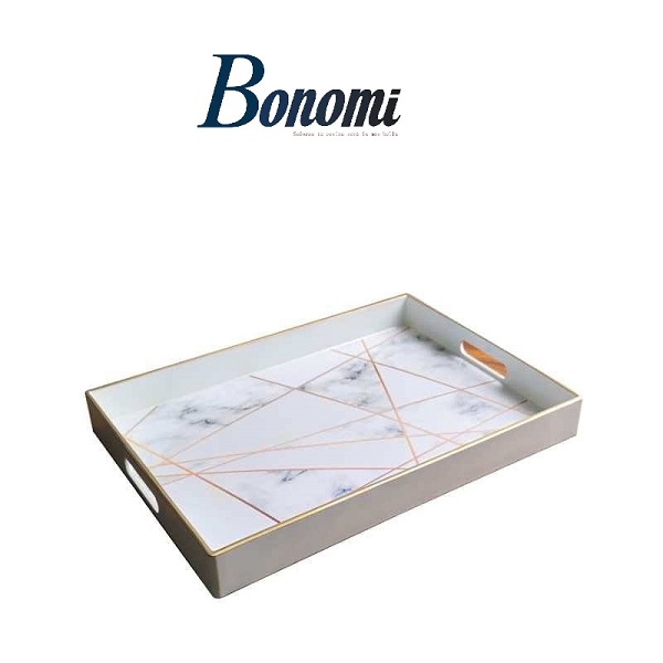 Plateau a Rebord Hong Kong Blanc