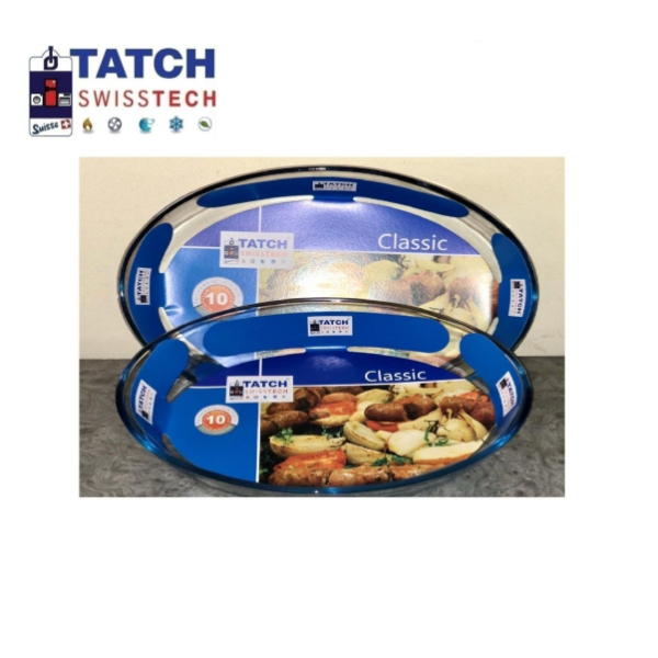 2 Plats à Four Ovale En Verre 3L Et 4L