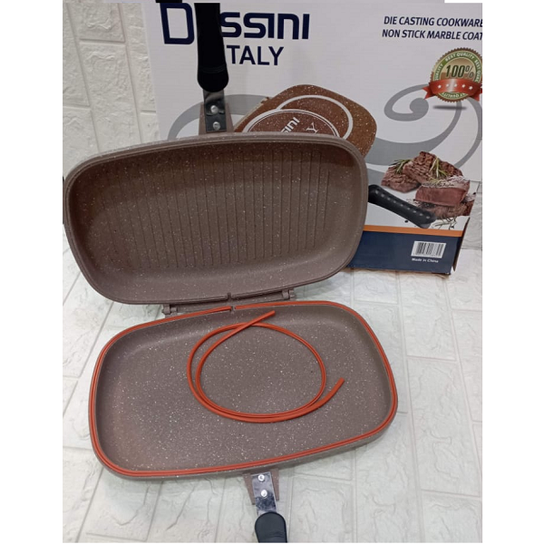 Poêle Double Face Anti Adhésive Rectangulaire 40 cm DESSINI Poêle Double Face Anti Adhésive Rectangulaire 40 cm DESSINI