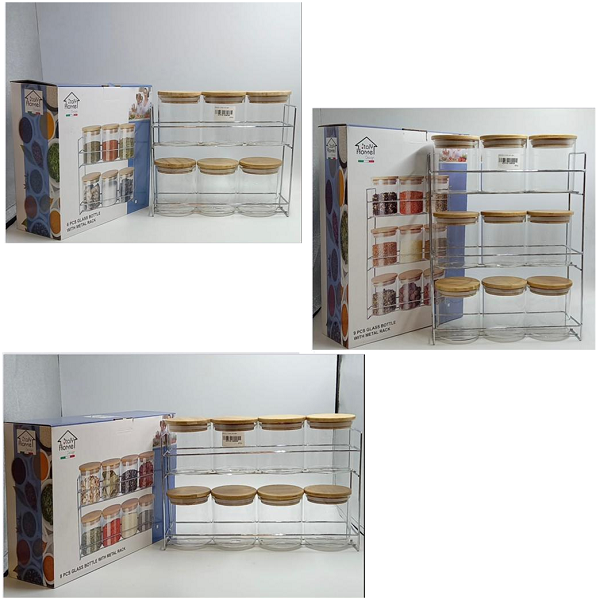6 Ou 8 Ou 9 Pots A Cuisine Rangements Sur Étagère