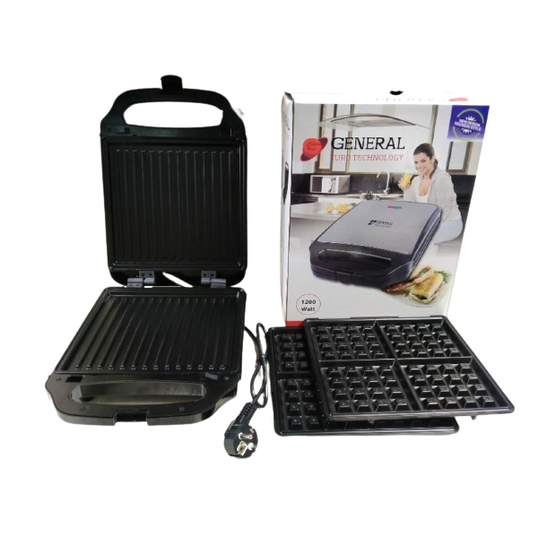 Presse Panini 2 En 1 Appareil à Sandwichs et Gaufres