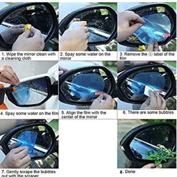 Protecteur Pour Les Rétroviseurs Voiture Et Camions (Anti-Pluie, antibuée, antireflet) Protecteur Pour Les Rétroviseurs Voiture Et Camions (Anti-Pluie, antibuée, antireflet)