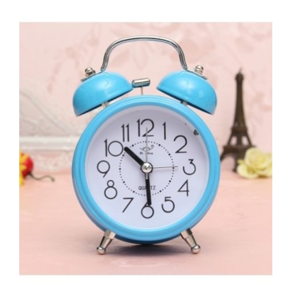 Réveil Analogique Avec Alarme Bleu