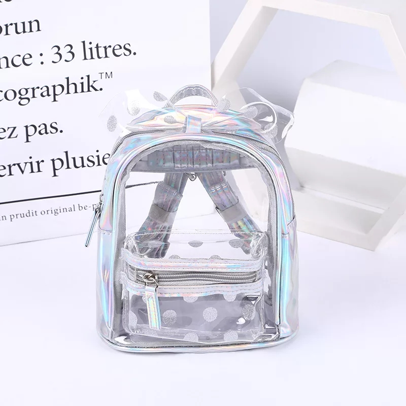 Sac à Dos Mignon à pois Transparent Pour Fille Sac à Dos Mignon à pois Transparent Pour Fille