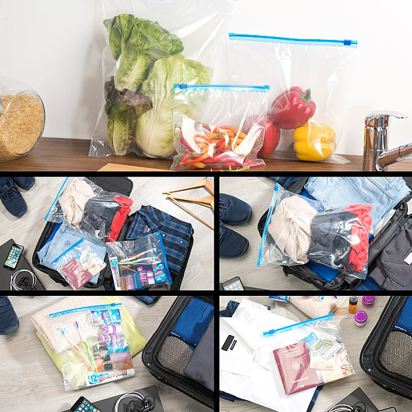 Lot De 20 Sachets De Congélation Zip Réutilisables 36x27cm Lot De 20 Sachets De Congélation Zip Réutilisables 36x27cm