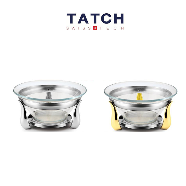 Saladier En Verre Sur Support Inox