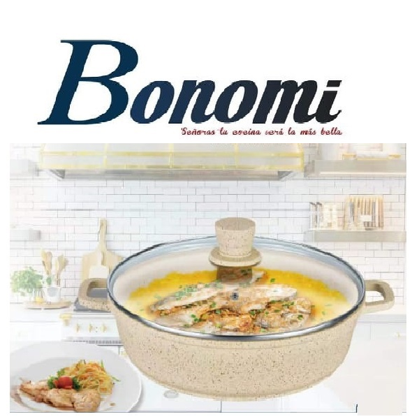 Sauteuse Marmite En Granit Avec Couvercle En Verre : 24cm , 32cm