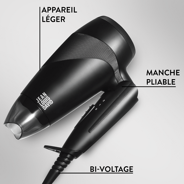 Sèche cheveux manche pliable – Little HairDryer – JEAN LOUIS DAVID Sèche cheveux manche pliable – Little HairDryer - JEAN LOUIS DAVID