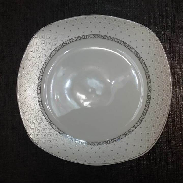 Service D'Assiettes 36 Pièces Carrées  - ( 12 grandes + 12 moyennes  + 12 Petites )