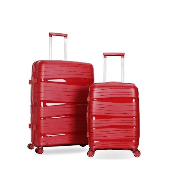 Set De 2 Valises Trolley Rigide  En Silicone "Waves"  ( Moyenne + Cabine )