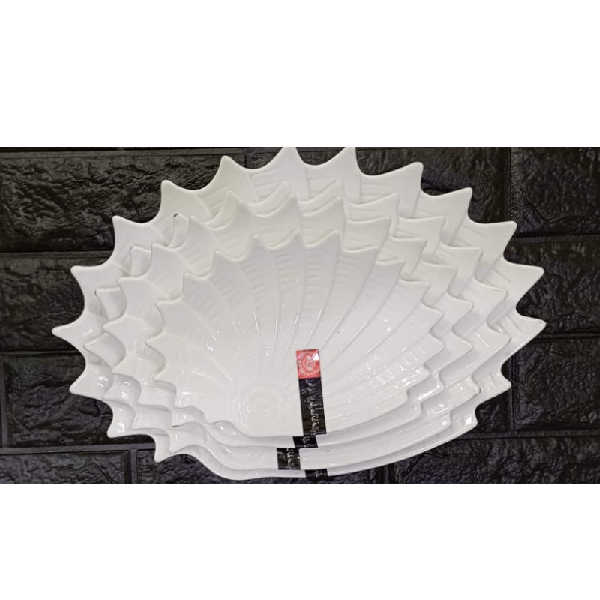 Set 4 Plats Shell En Porcelaine