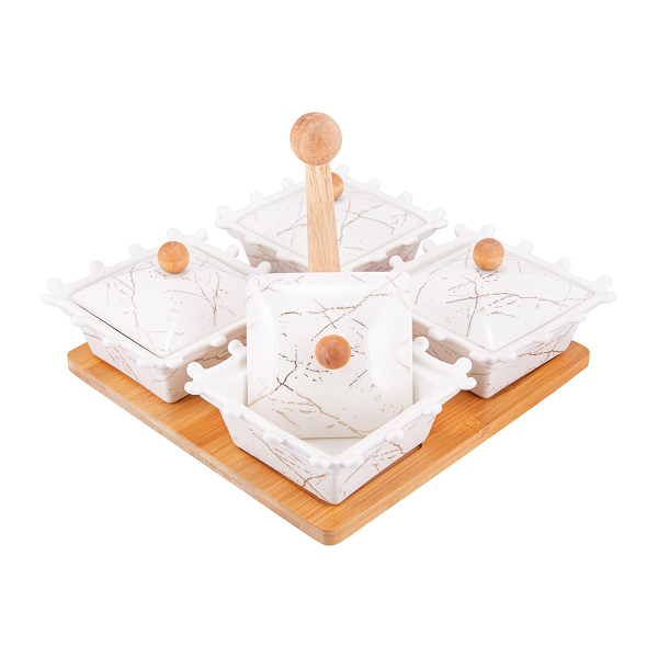 Set 4 Ramequin Support Bambou