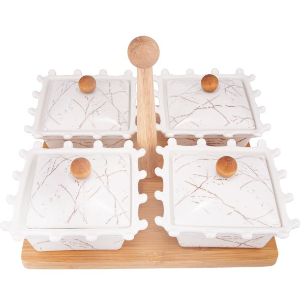 Set 4 Ramequin Support Bambou Set 4 Ramequin Support Bambou