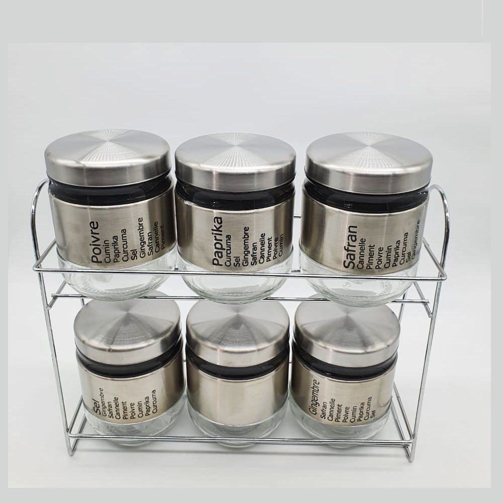 Set A Épices 6 Pots Avec Support