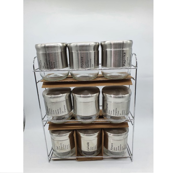 Set A Épices 9 Pots Avec Support