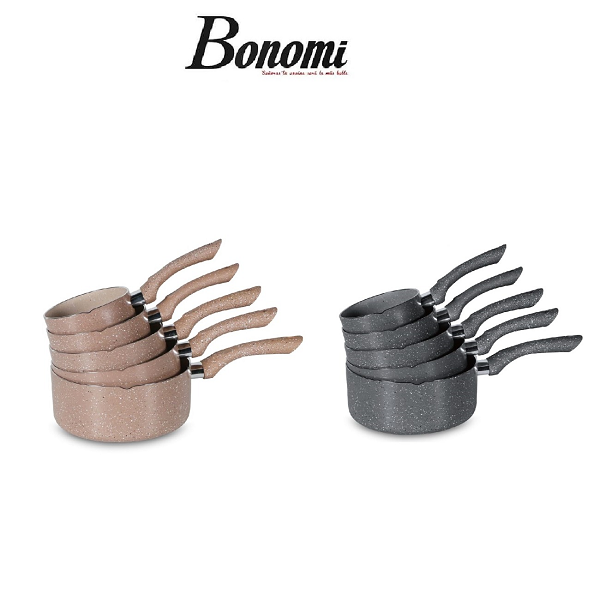 Lot de 5 ustensiles de cuisine casserole en granit poêle à lait poêle à thé antiadhésive théière: 12 cm, 14 cm, 16 cm, 18 cm, 20 cm