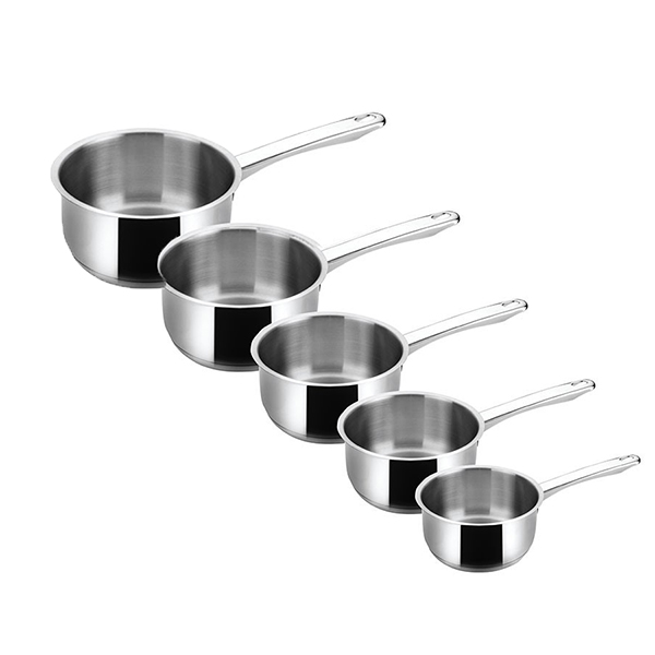 Set de 5 Casseroles En Inox De Haute Qualité  : 12cm , 14cm , 16cm , 18cm , 20cm