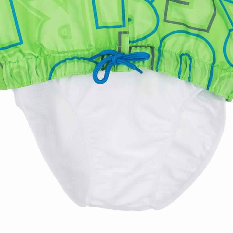 SHORT DE BAIN COURT GARÇON JOKO LETTERS VERT TRIBORD