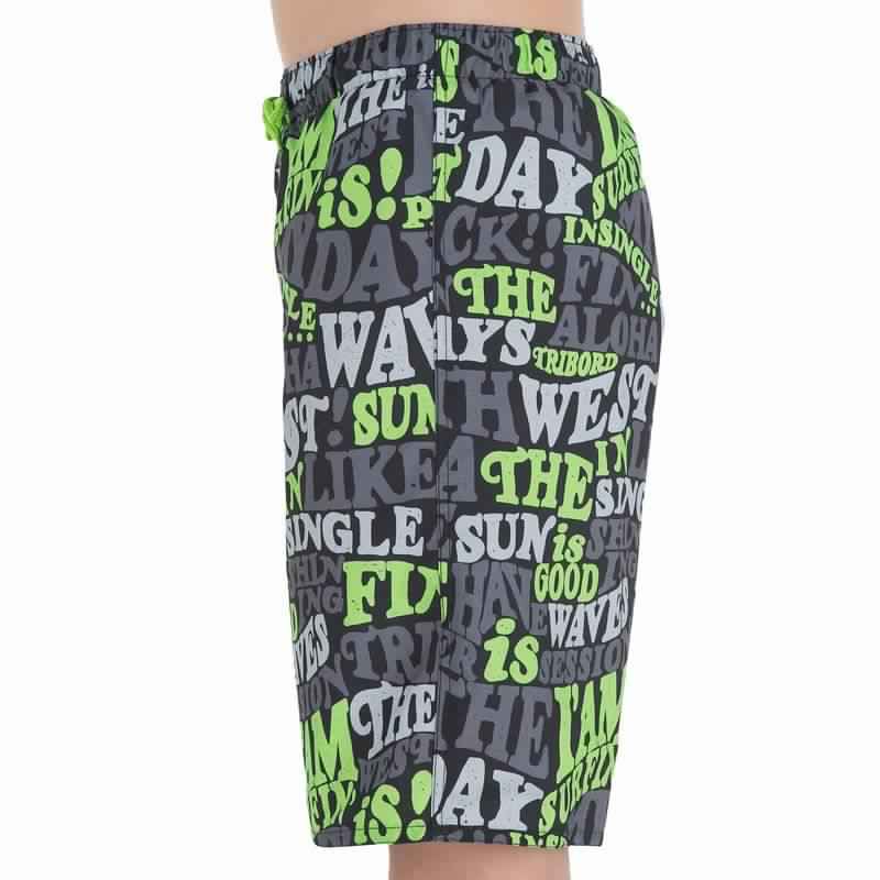 Short de Bain Long Garcon Joko Word Vert tribord