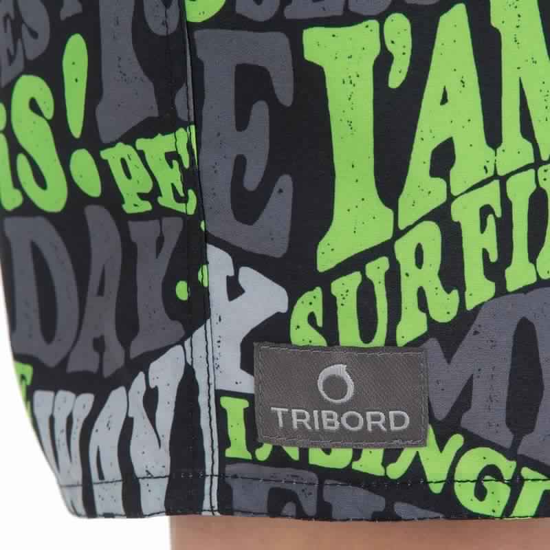 Short de Bain Long Garcon Joko Word Vert tribord