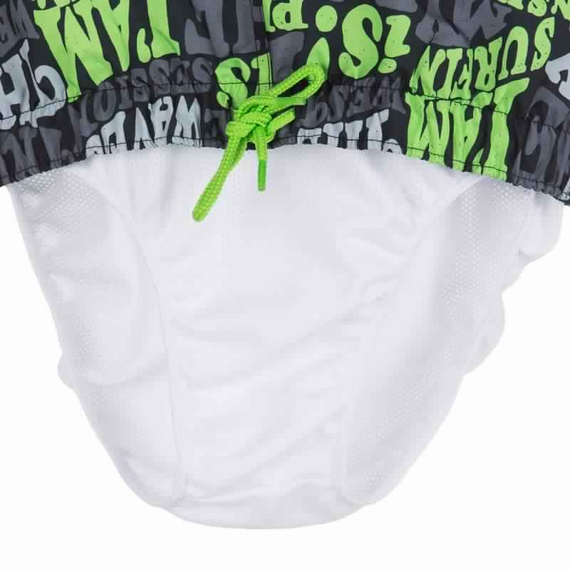 Short de Bain Long Garcon Joko Word Vert tribord