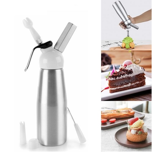 Siphon à Chantilly Professionnel en Aluminium Pour Mousses Et Crèmes