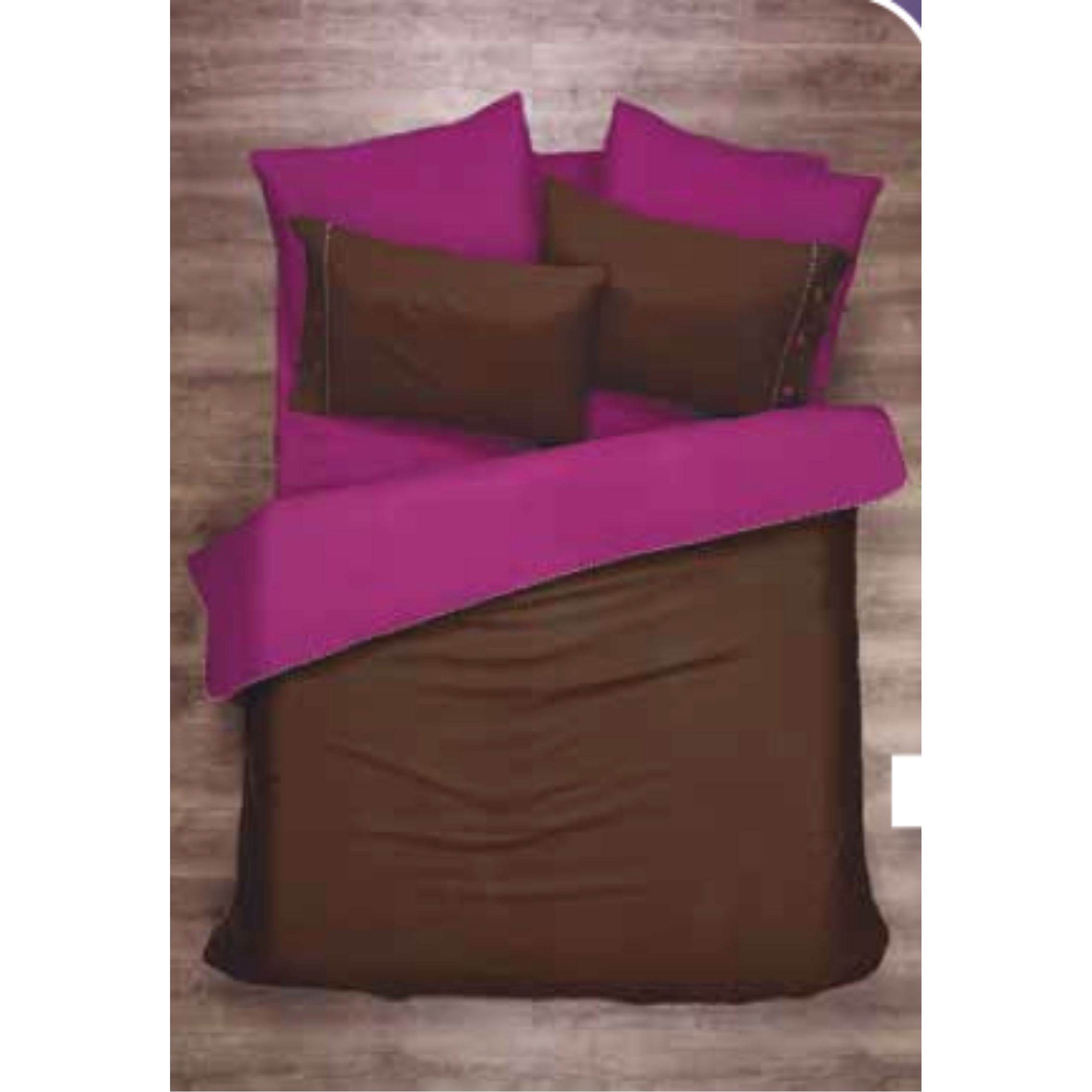 Parure De Lit 4 Pièces Une Place Fushia