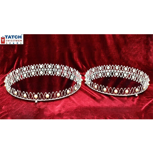 Plateau Miroir Rond Argenté