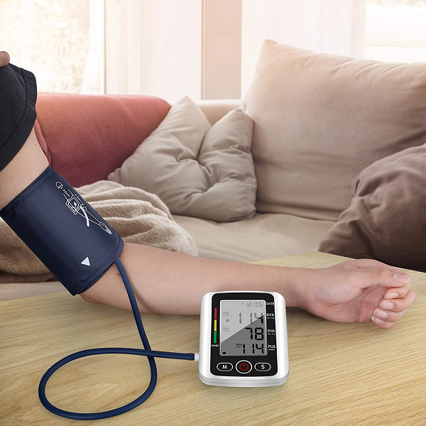 Tensiomètre Bras Électronique , Détection Automatique d'Hypertension, Arythmie Cardiaque, Pouls, Grand écran LCD