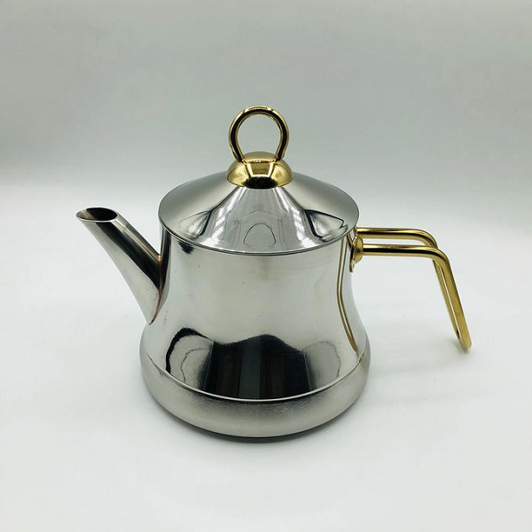 Théière En Inox Gold Handle 0.5L , 0.75L , 1.2L