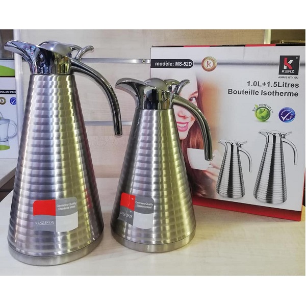 2 Thermos 1.5L+1L En Acier inoxydable