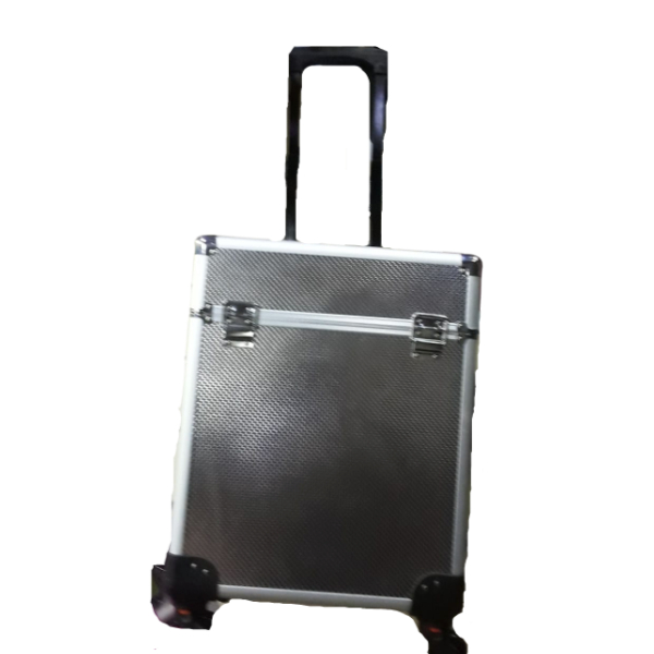 Valise De Maquillage Et Esthétiques Professionnelle Argenté Avec 4 Roulettes