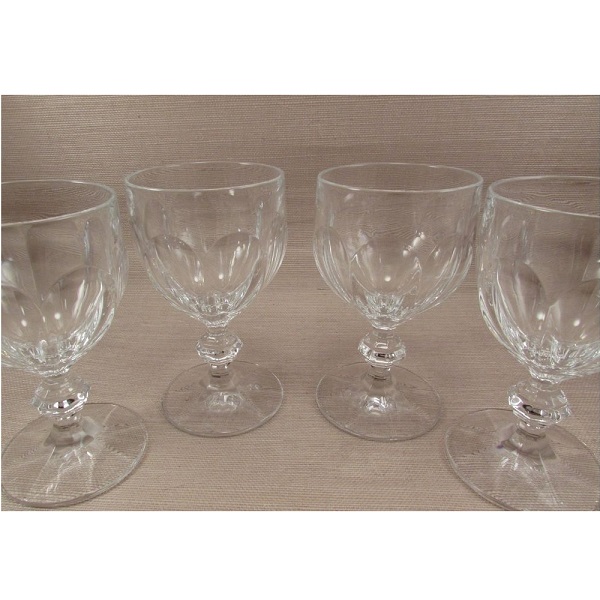 6 Verres à Vin Ballon Motifs Transparents D 8cm H 16cm