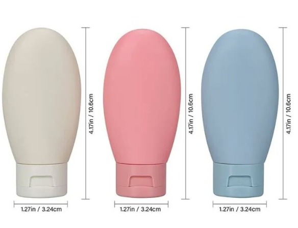 Bouteilles de voyage en silicone de haute qualité – 3 pièces Bouteilles de voyage en silicone de haute qualité – 3 pièces